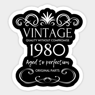 Vintage 1980 - Birthday Gift For Men Sticker